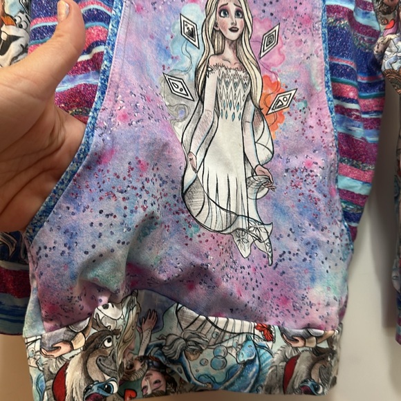 Boutique Disney Frozen Colorful Character Print Hoodie With Pockets - Picture 2 of 11